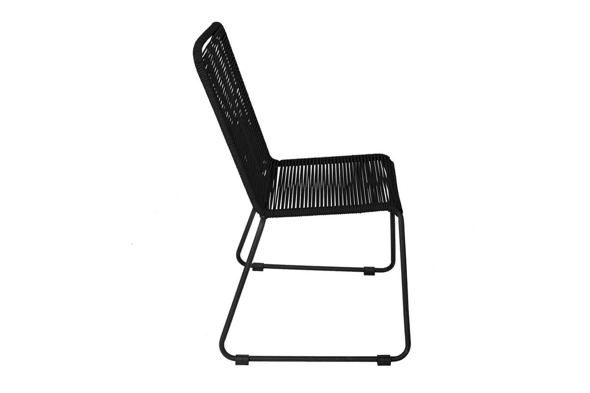 GARTENSTUHL 2ER-SET ISRA - Schwarz, Textil/Metall (58/88/55cm) - SAM