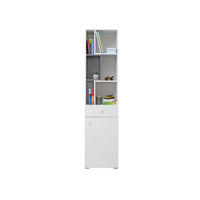 KINDERREGAL SIMON 08 45/40/190 Weiß/Grau - Weiß/Grau, Holzwerkstoff (45/190/40cm) - Deine Möbel 24