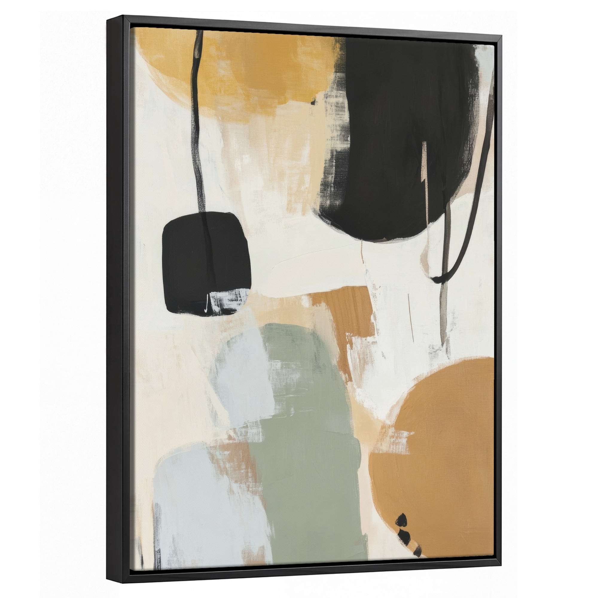 MuchoWow Leinwand Currygelb 30x40 cm