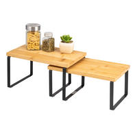 GEWÜRZREGALE 2er-Set, schwarz - Schwarz, Holz (30/16/20cm) - bremermann