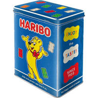 VORRATSDOSE L HARIBO Enjoy the Taste blue - Multicolor, Metall (14/20/10cm) - Nostalgic-Art