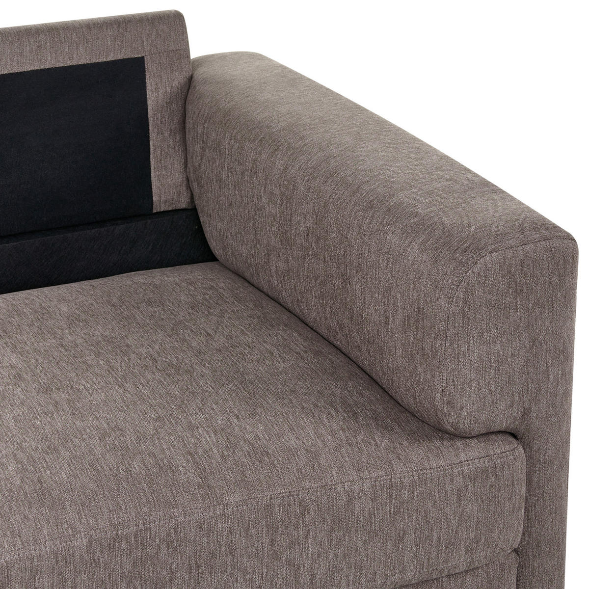 2-SITZER-SOFA Stoff Braun Lousto - Schwarz/Braun, Textil (156/85/65cm) - Beliani