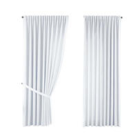 SCHLAUFENGARDINE 2ER SET »Palermo« HxB 250x300 cm Weiß - Weiß, Textil (300/250cm) - Gardinenbox