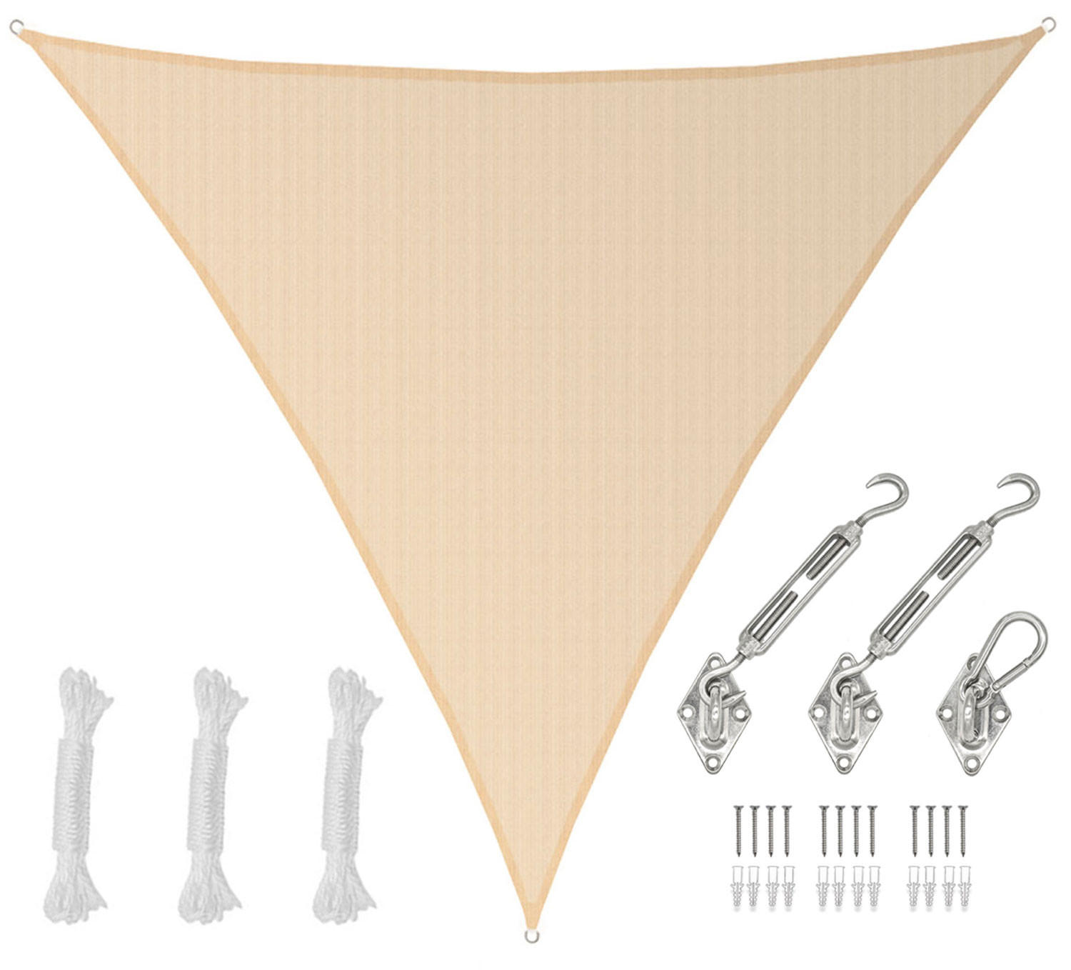 SONNENSEGEL Luftdurchlässig 600 cm Beige - Beige, Kunststoff (600/600cm) - Amanka