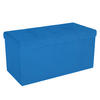 SITZTRUHE Faltbar 76/38/38 cm (Blau) - Blau, Textil (38/38/76cm) - Intirilife