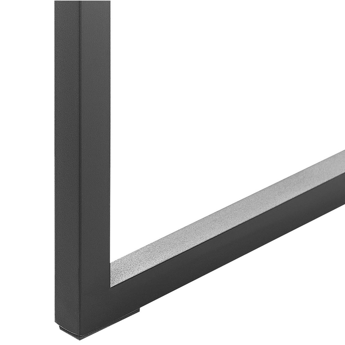SCHREIBTISCH heller Holzfarbton/schwarz 120/59/101 cm Gorus - Hellgrau, Holzwerkstoff (59/120/101cm) - Beliani