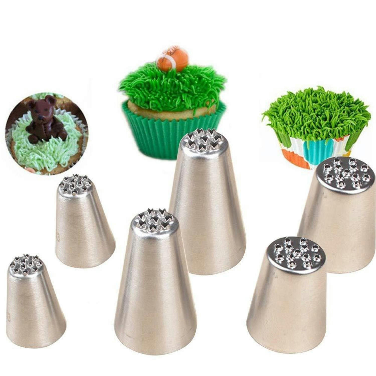 SPRITZTÜLLE 6-teiliges Set Edelstahl - Silberfarben, Metall (2.5/1.3/4cm)
