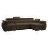 ECKSOFA Boston LCP, Seite: Rechts 1P(65)+2R+LCP - Silberfarben/Braun, Holz/Textil (320/170cm) - MIRJAN24