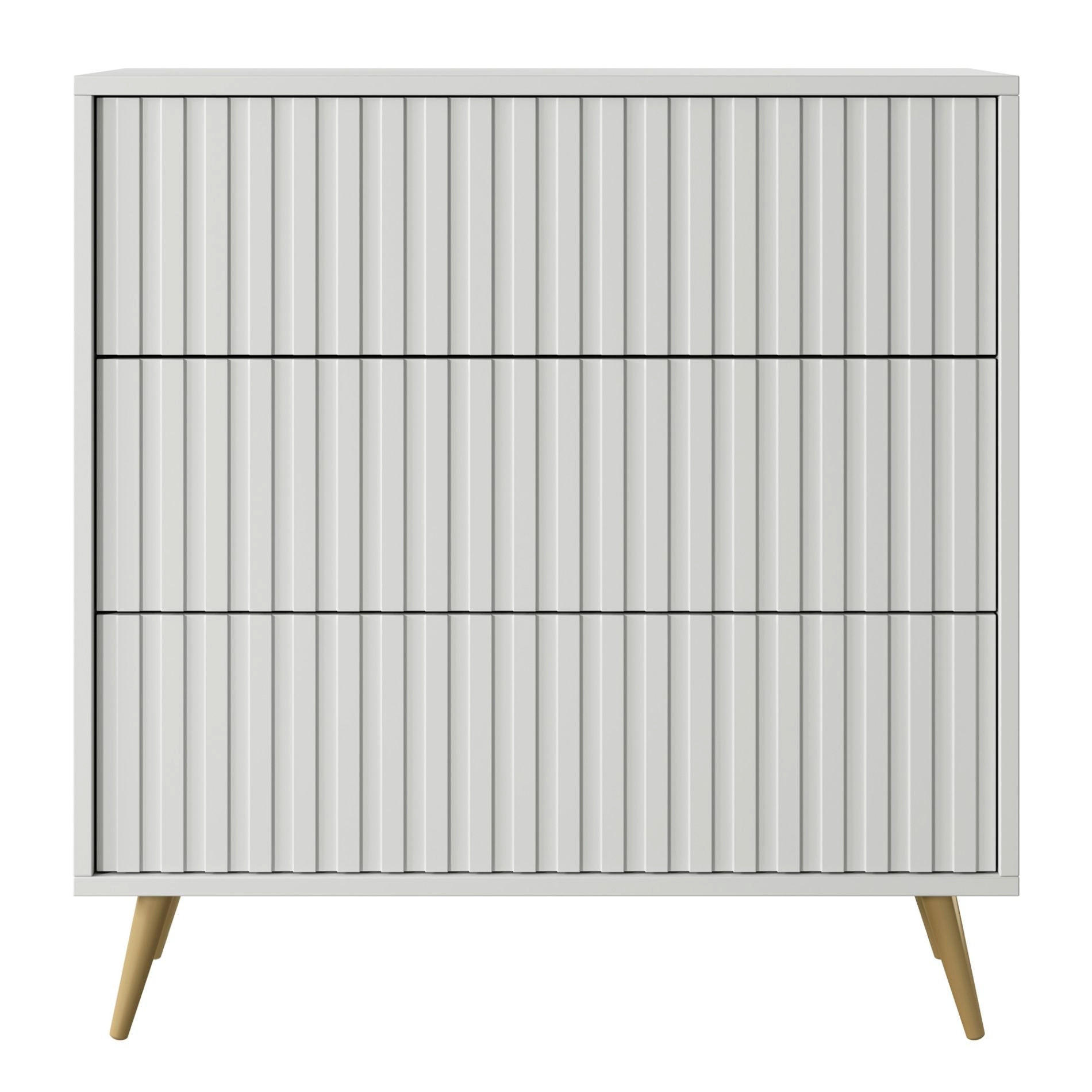SIDEBOARD Bello weiß mit goldenen Beinen, 79 cm - Goldfarben/Weiß, Holzwerkstoff/Metall (79/78/38cm) - Selsey