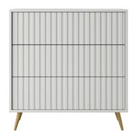 SIDEBOARD Bello weiß mit goldenen Beinen, 79 cm - Goldfarben/Weiß, Holzwerkstoff/Metall (79/78/38cm) - Selsey