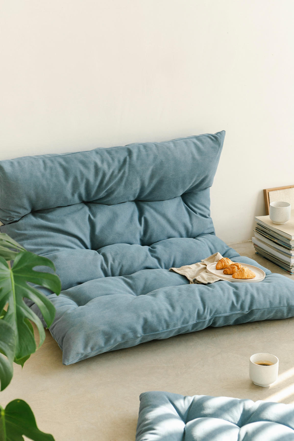BODENKISSEN aus Baumwolle, blau, 120/100 cm CIELO - Blau, Textil (120/100/8cm) - RNT By Really Nice Things