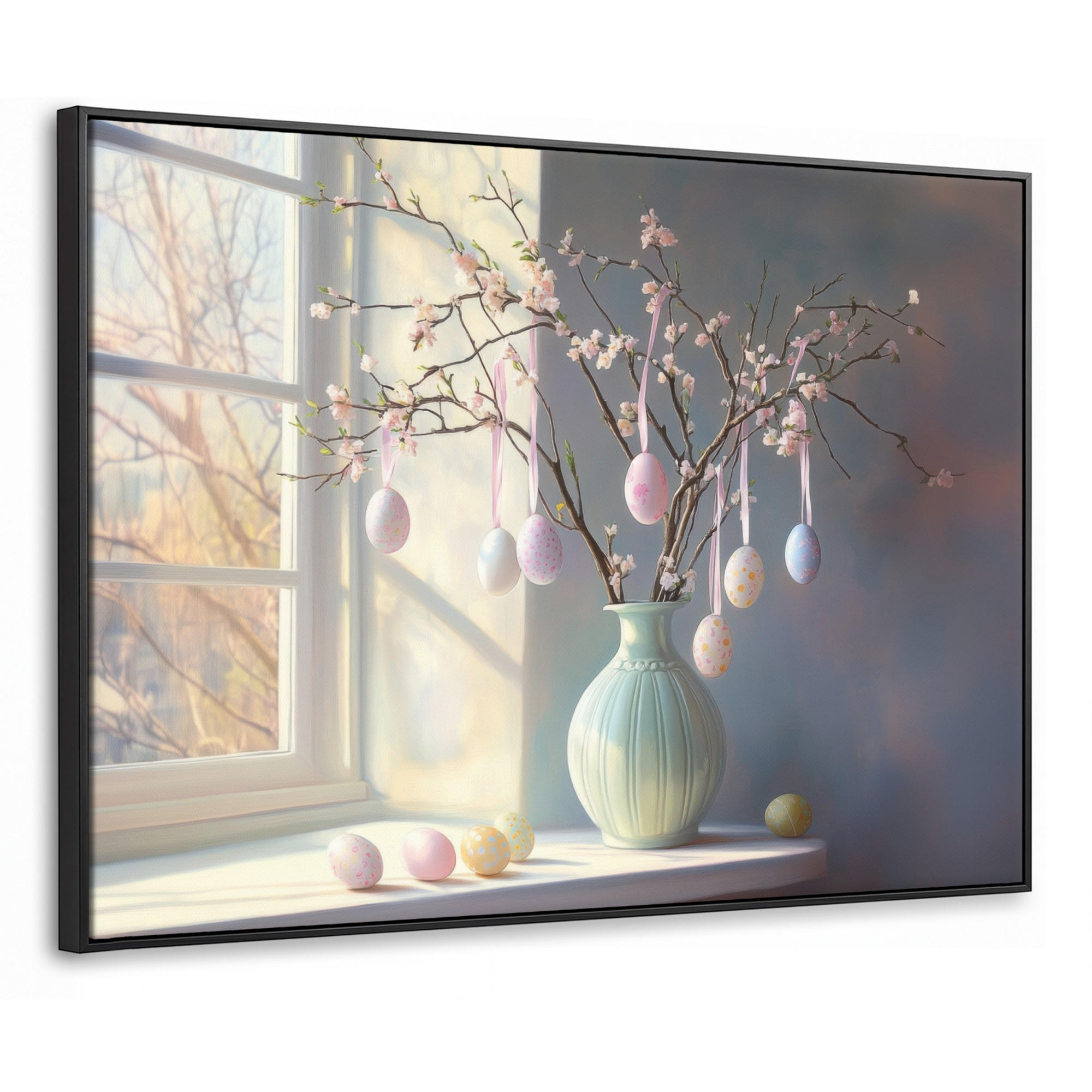 MuchoWow Leinwand Hellblau 100x70 cm