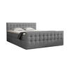 BOXBETT mit Bettkasten Loures Lux 180x200 cm, Graphit - Graphitfarben, Textil (180/200cm) - Meblito