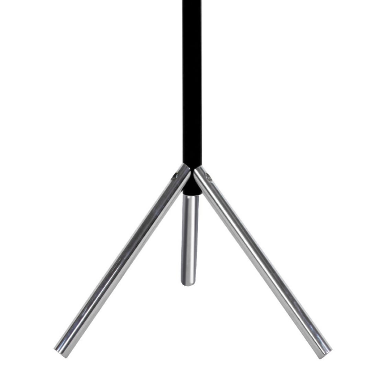 GARDEROBE Mit 4 Aluminiumhaken Höhe 180 cm Schwarz & Haken Verchromt - Schwarz, Metall (48/180/48cm) - PROREGAL