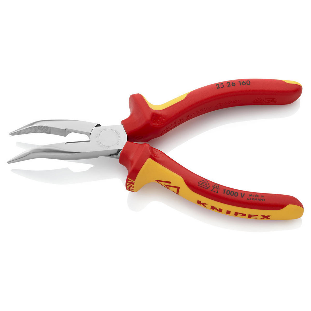 FLACHRUNDZANGE mit Schneide, DIN ISO 5745, VDE-isoliert, 160 mm - Multicolor, Kunststoff (165/51/18cm) - KNIPEX