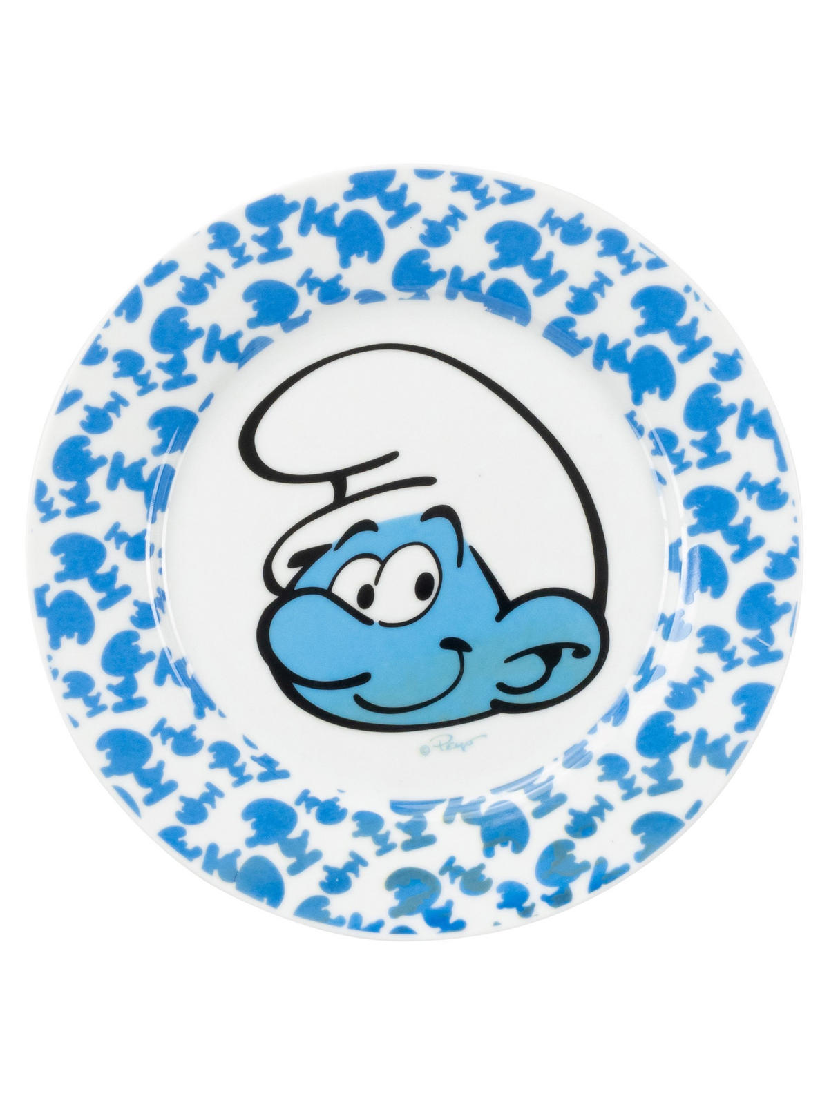 FRÜHSTÜCKSSET Die Schlümpfe Blau 3-teilig - Blau, Keramik (23.8/11.2/23.3cm) - United Labels