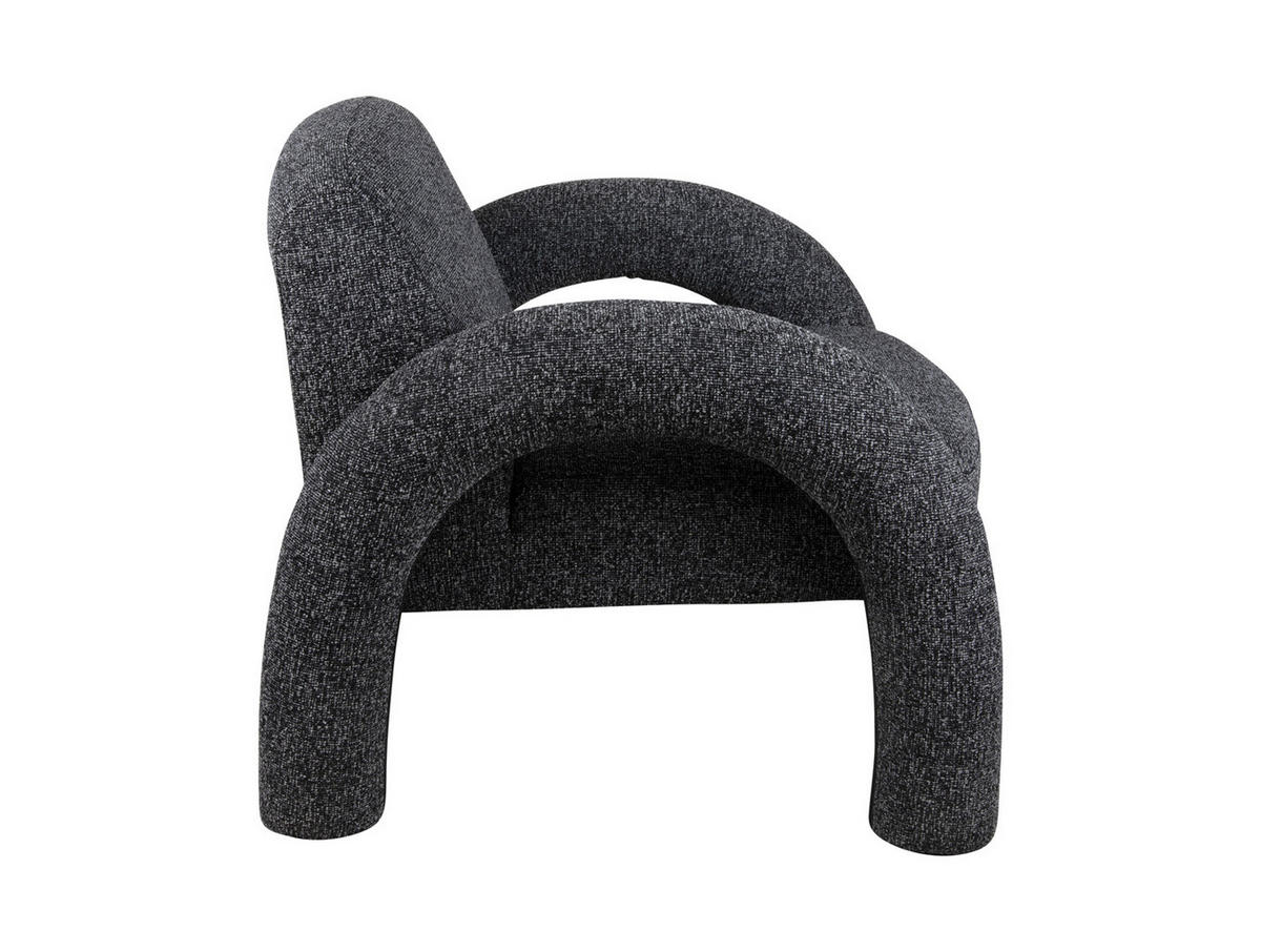 SESSEL Brazo Melange Schwarz 88/74/74 cm - Schwarz, Kunststoff (74/74/88cm) - Leitmotiv