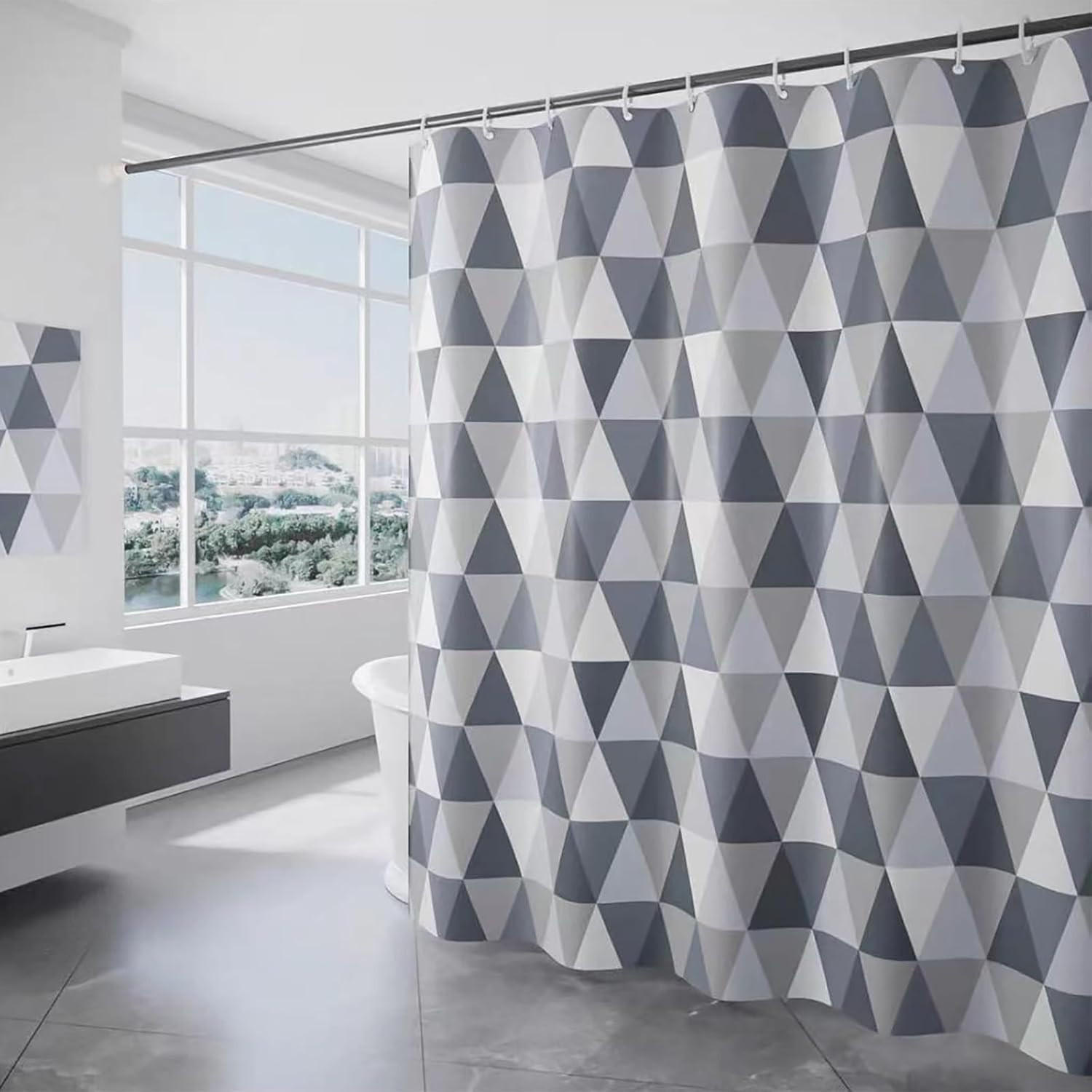 DUSCHVORHANG Polyester wasserdicht schimmelresistent waschbar - Multicolor, Textil (180/200cm) - MCBOSON