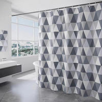 DUSCHVORHANG Polyester wasserdicht schimmelresistent waschbar - Multicolor, Textil (180/200cm) - MCBOSON