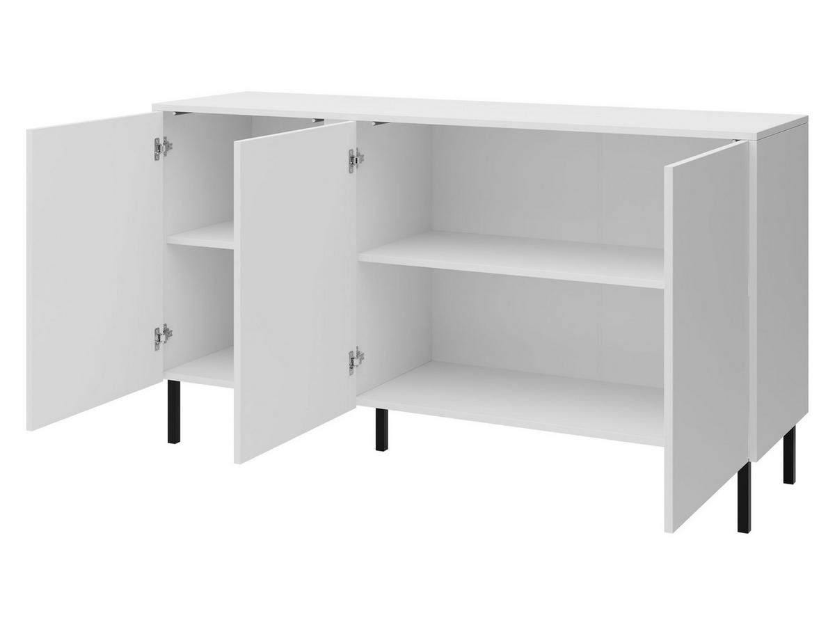 SIDEBOARD Mia 02 - Schwarz/Weiß, Holzwerkstoff/Metall (145/80/41cm) - MIRJAN24