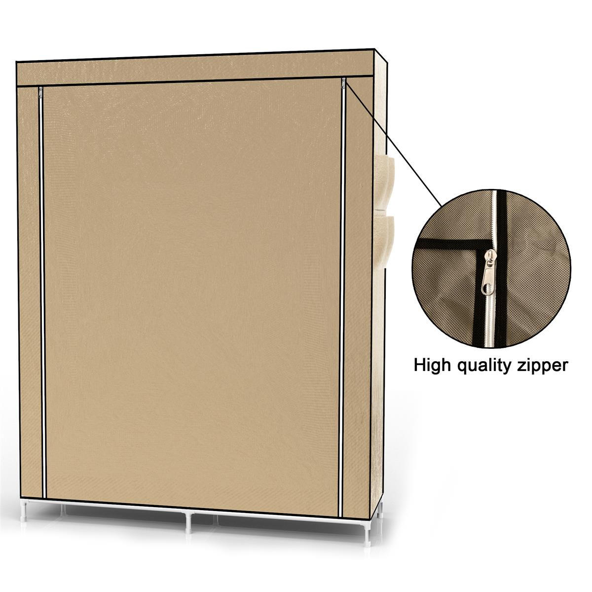 STOFFSCHRANK - Beige, Textil (108/170/45cm) - Intirilife