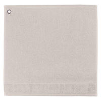 HANDTUCH MIT ÖSE Curl leinen 50 x 50 cm - Creme, Textil (50/50cm) - Winkler
