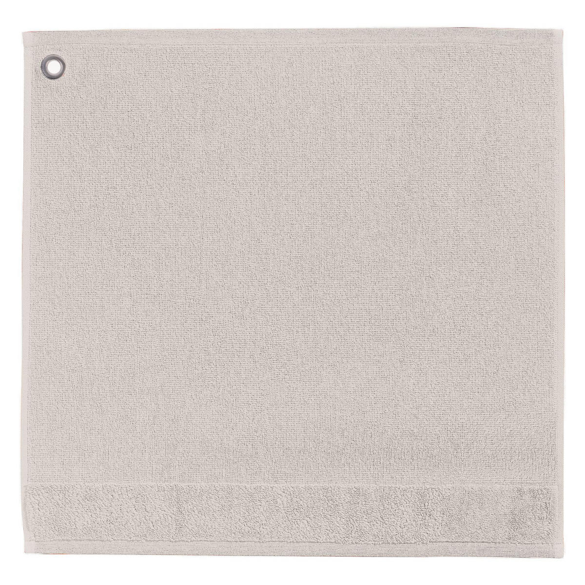 HANDTUCH MIT ÖSE Curl leinen 50 x 50 cm - Creme, Textil (50/50cm) - Winkler