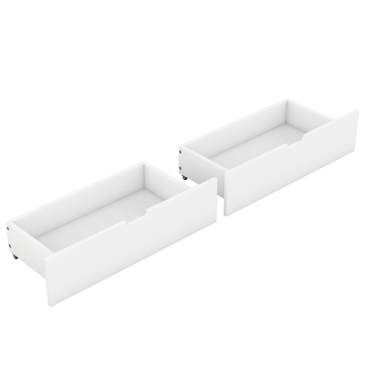 POSTEL 160/200 cm bílá z borovice a MDF se 4 úložnými zásuvkami a čelem - bílá, dřevo (160/200cm) - OKWISH