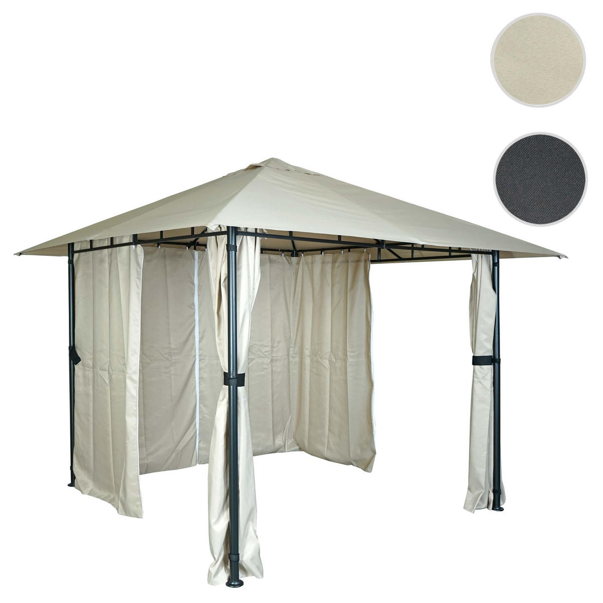 PERGOLA Cremeweiß - Weiß, Textil (300/255/300cm) - MCW
