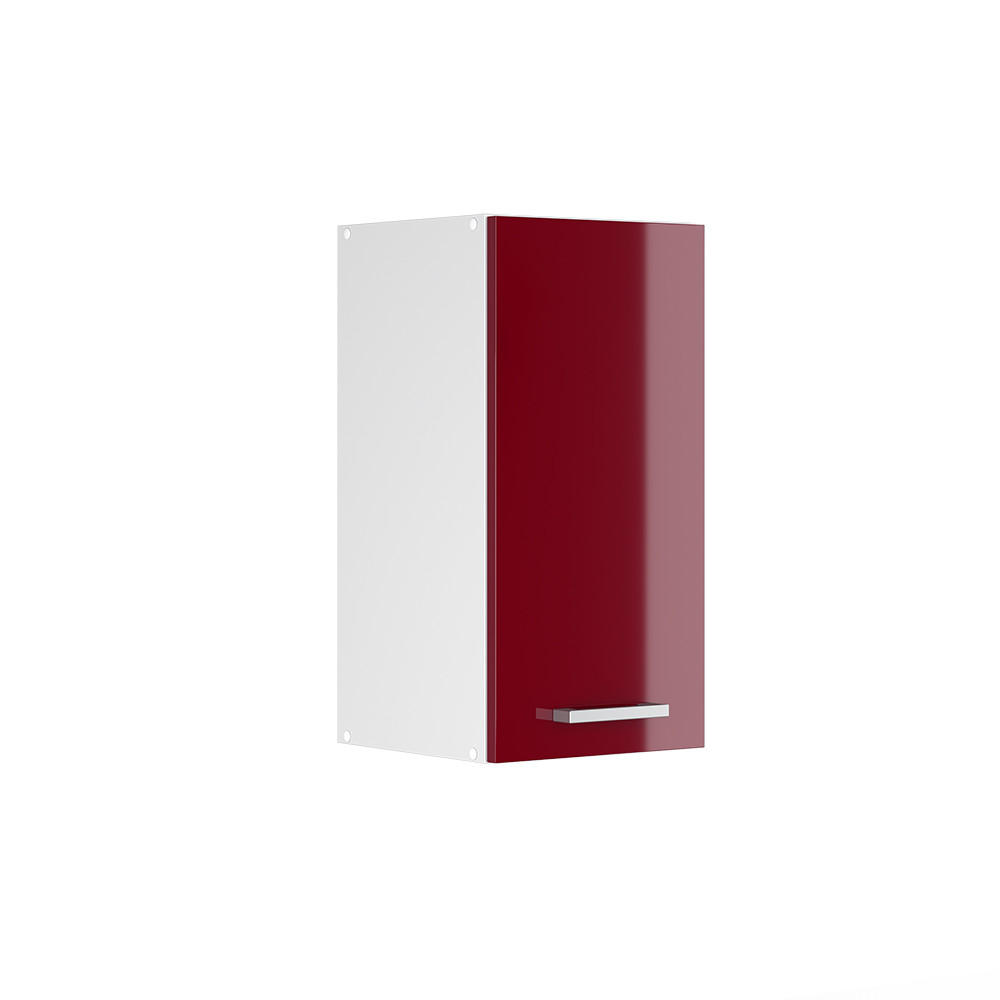 HÄNGESCHRANK R-Line Rot Hochglanz 30 cm - Rot/Weiß, Holzwerkstoff (30/60/31cm) - Vicco