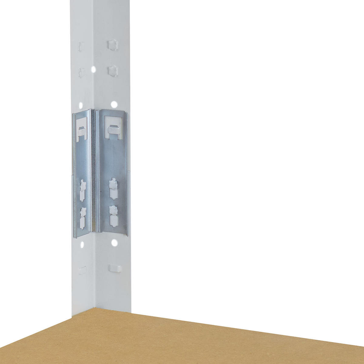 SCHWERLASTREGAL HOME 200x60x50 cm in weiß mit 7 Böden und 125 kg Traglast pro Boden - Creme, Metall (60/200/50cm) - shelfplaza