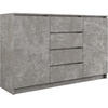 KOMMODE 2d4s 140 beton - Grau, Holzwerkstoff (140/99/35cm) - roe furniture