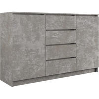 KOMMODE 2d4s 140 beton - Grau, Holzwerkstoff (140/99/35cm) - roe furniture