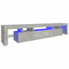 TV-SCHRANK Mit Led-Leuchten Betongrau 215/36,5/40 Cm - Grau, Holz (215/40/36.5cm) - vidaXL