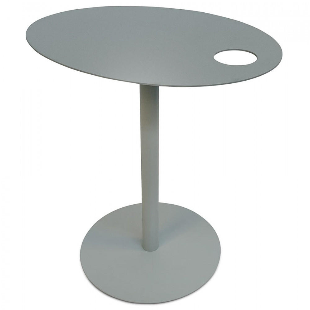 LOUNGETISCH grau 42x31x45 cm - Hellgrau/Grau, Metall (31/42/45cm) - AlterEgo