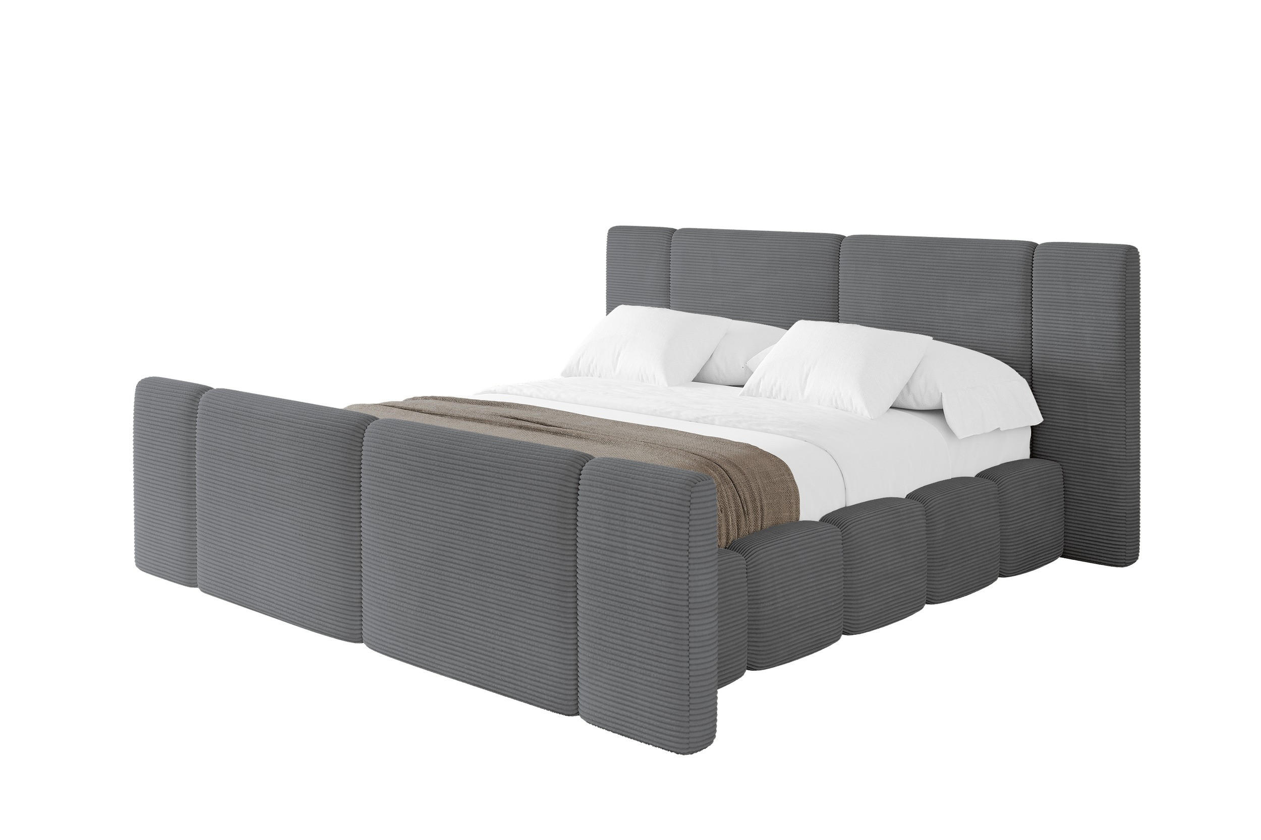 Altdecor Polsterbett Graphit 200x200 cm