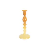 KERZENHALTER Grato Mecer Gelb 9/9/22.5 cm - Gelb, Glas (9/22.5/9cm) - Present Time