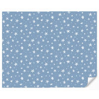 KINDERTAPETE - Sterne - Muster - Blau - 280x220 cm - Hellblau, Papier (280/220cm) - OnlyWow