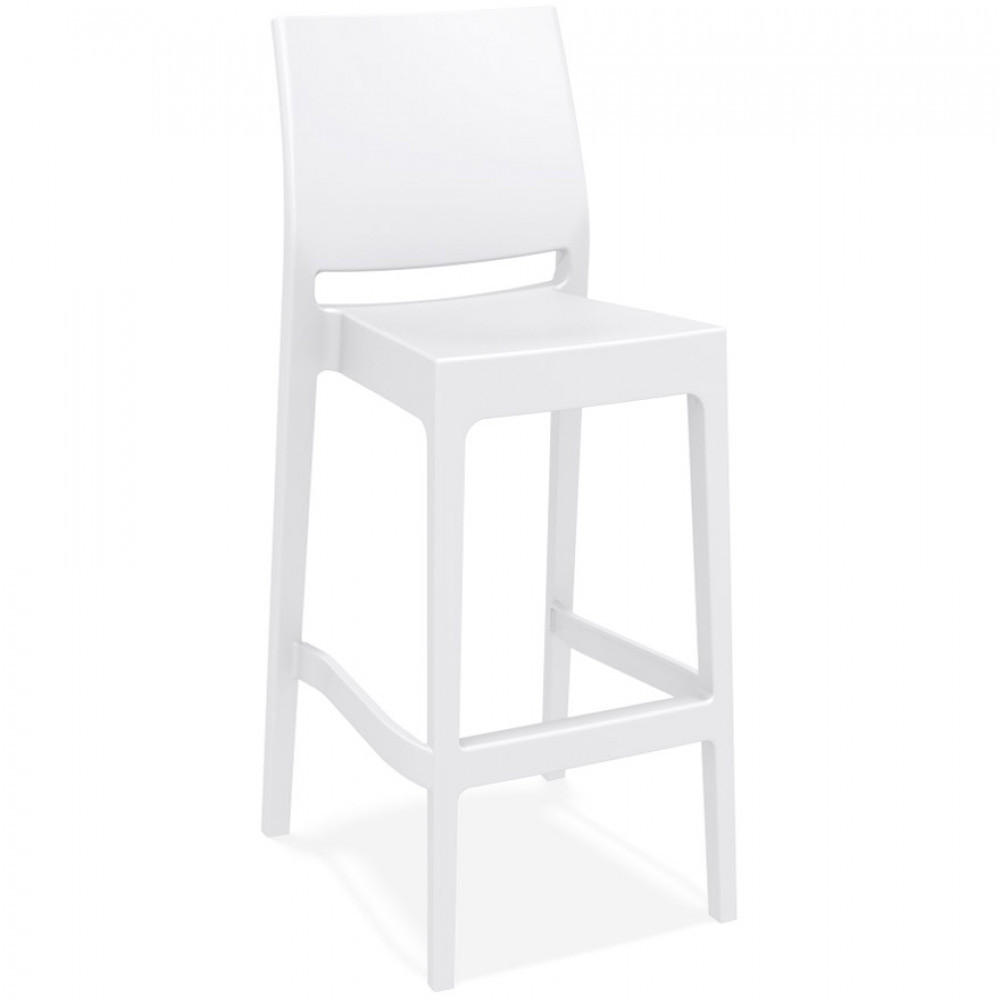 BARHOCKER Weiß 51x107x41cm - Weiß, Kunststoff (51/107/41cm) - AlterEgo