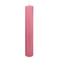 RILLEN KERZEN Rosa 300 x Ø 45 mm, 4 Stück - Rosa, Paraffin (8/15/15cm) - Wiedemann Kerzen