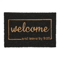 FUSSMATTE - Schwarz, Kunststoff/Textil (60/40cm) - Relaxdays