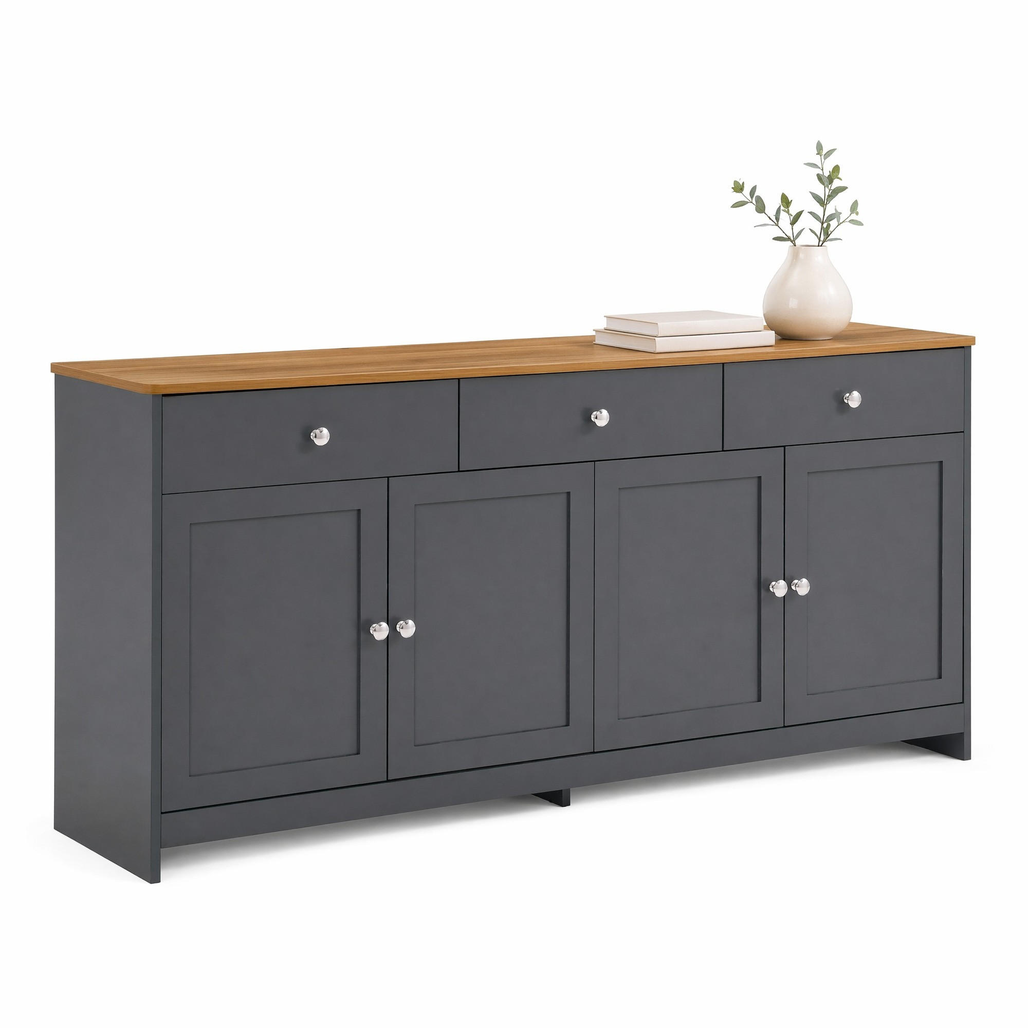 Ivmeu Sideboard Schwarz 160x75x37 cm