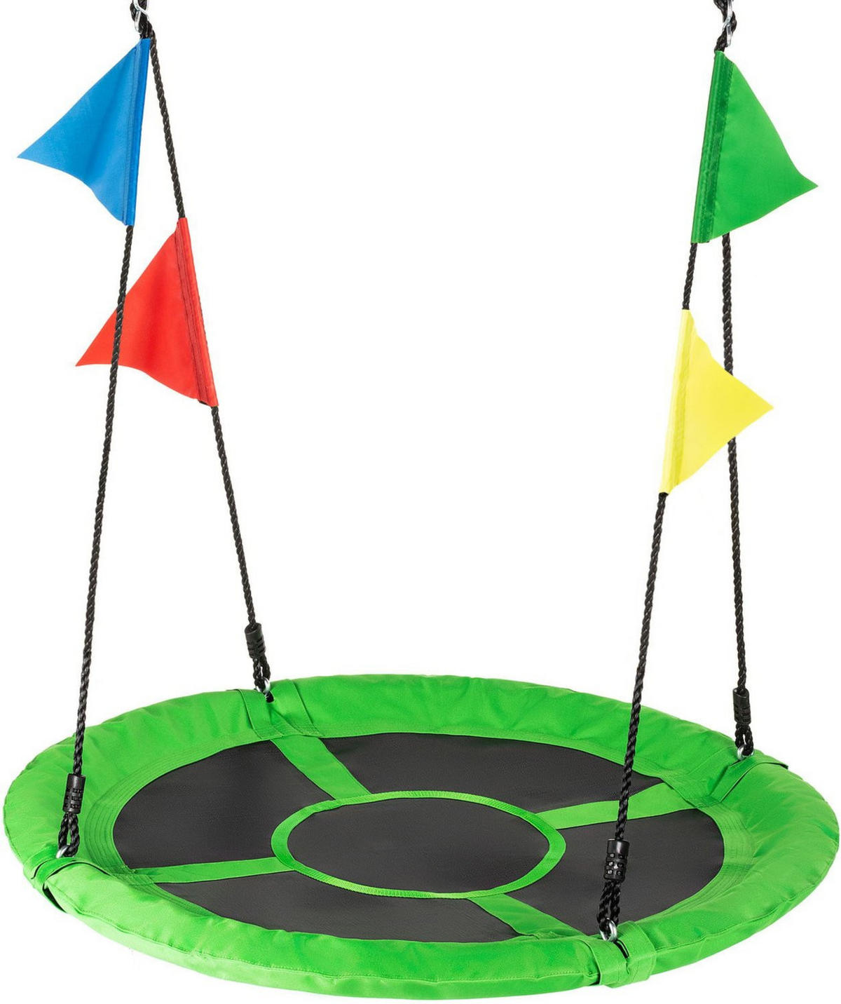 NESTSCHAUKEL bis 150 kg, 100 cm Durchmesser - Grün, Textil (100/160/100cm) - Luverno