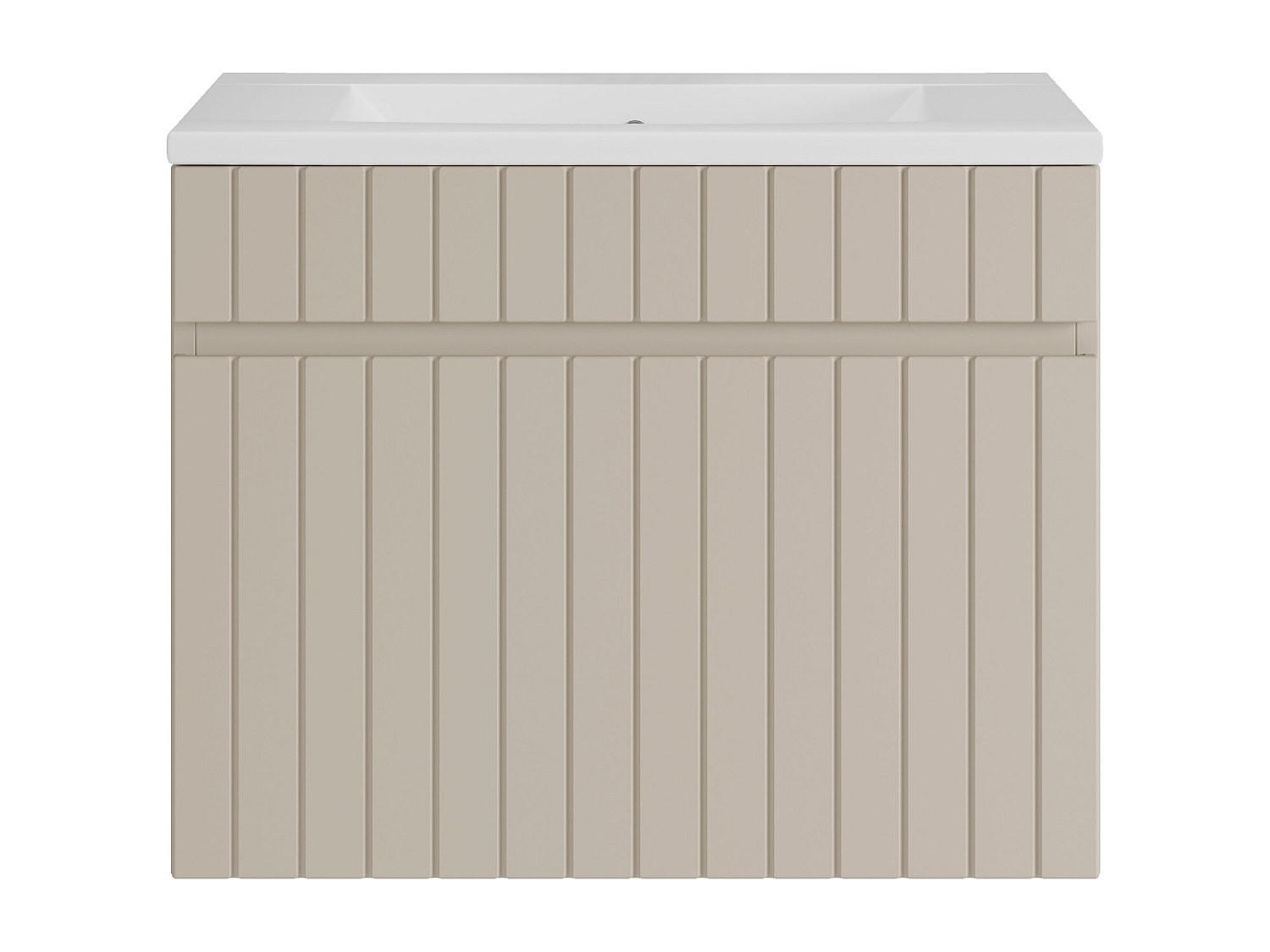 EINZELWASCHTISCH - 60 cm x 46 cm - Holz, Platte - Beige - SATARA - Beige, Holz (60/46/46cm) - Vente-Unique