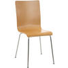 BESUCHERSTUHL PEPE 87x43x47 cm Natur Holz Metall - Naturfarben, Metall (43/87/47cm) - DELUKE