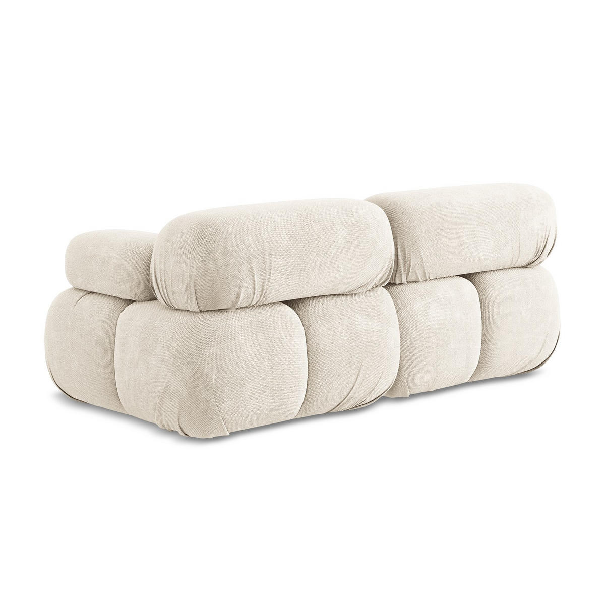 2-SITZER-SOFA Chenille Stoff Beige - Beige/Creme, Kunststoff/Textil (190/70/96cm) - LaMiaSofa