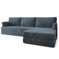 ROHOVÁ SEDAČKA ANKO modulární Boneless pohovka s funkcí spaní, šedá TILIA 85 - šedohnědá, textil (270/160cm) - MASSENO