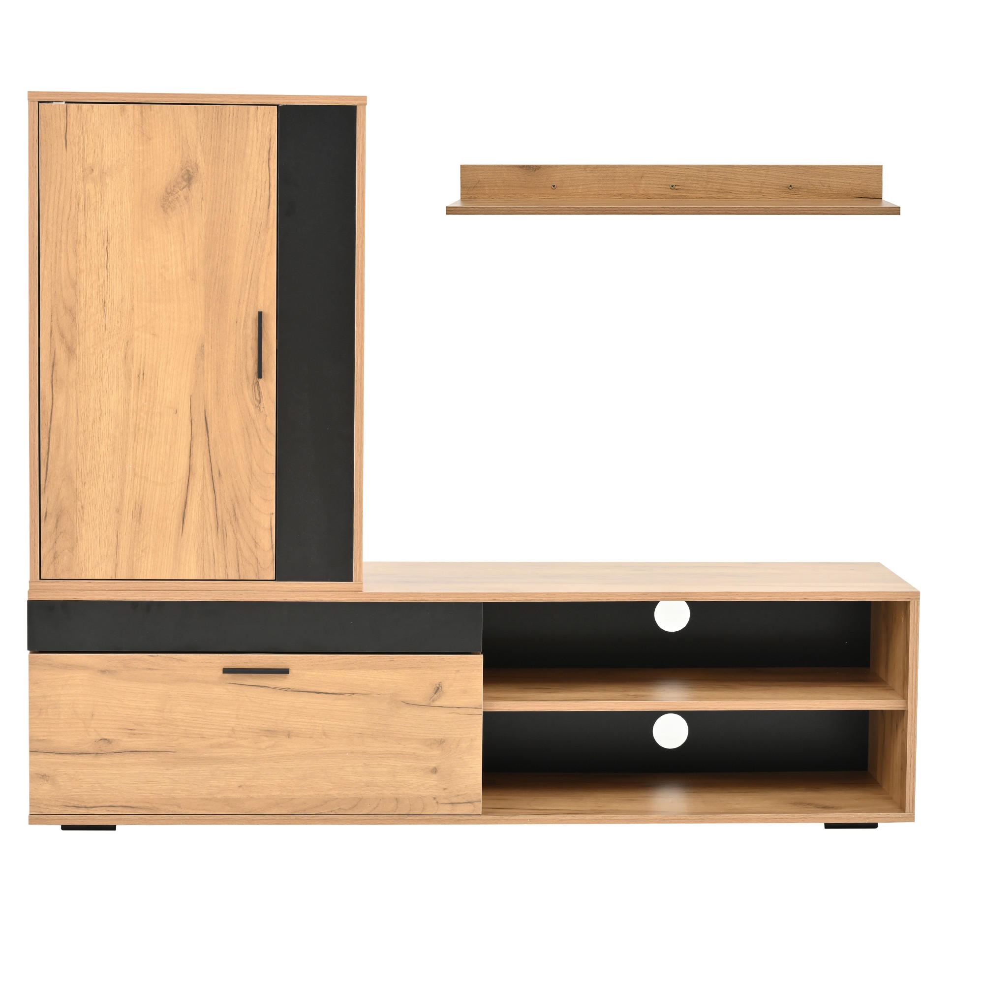 ComfortXL Wohnwand Eiche 140x39x35 cm