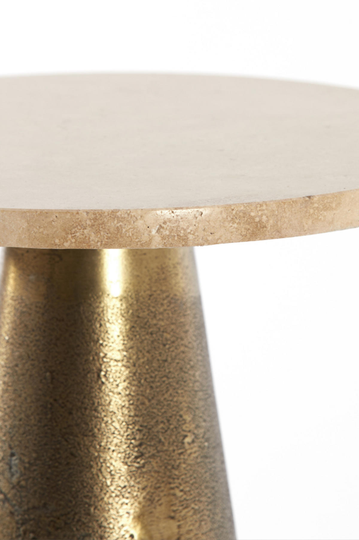 BEISTELLTISCH Ynez Braun Ø36/51 cm - Bronzefarben, Metall (36/36/51cm) - Light & Living
