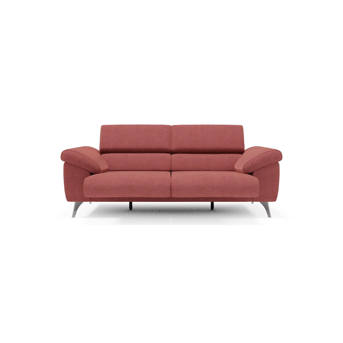 LINEARSOFA Donatello - Kirschrot, Metall (213/76/102cm) - Divani.store